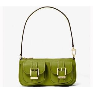 Michael Kors Zoe Small Buckled Convertible Pouchette Green